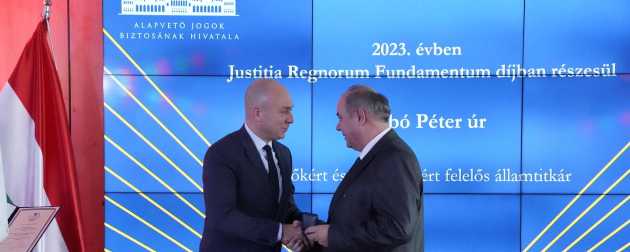 Justitia Regnorum Fundamentum elismerésben részesült Zambó Péter